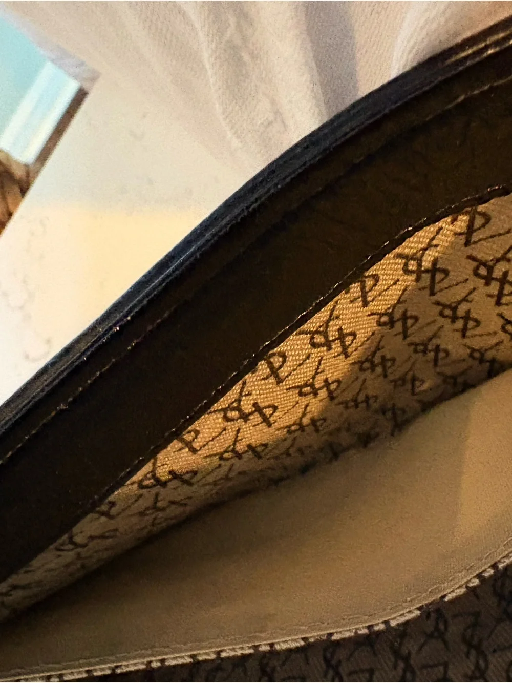 YSL  Black Woven Patent Envelope vintage Clutch with off label chain - Picture 11 of 14